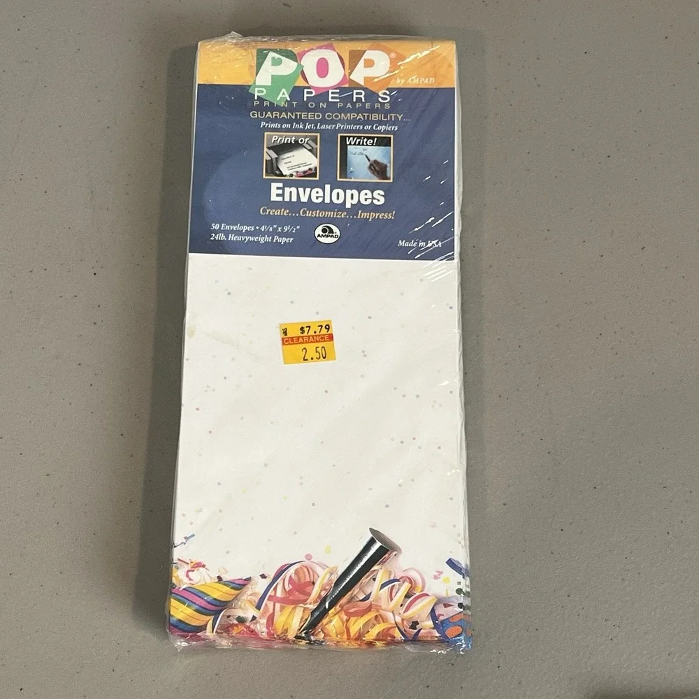 Hallmark Designed Envelopes and Pop Papers Envelopes Unused Vtg Sealed 165 Total